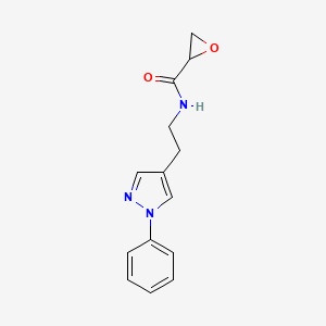 N-[2-(1-Phenylpyrazol-4-yl)ethyl]oxirane-2-carboxamide