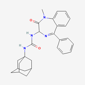 1-(1-methyl-2-oxo-5-phenyl-2,3-dihydro-1H-1,4-diazepin-3-yl)-3-(adamant-1-yl)urea