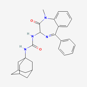 molecular formula C27H30N4O2 B2408015 1-(1-methyl-2-oxo-5-phenyl-2,3-dihydro-1H-1,4-diazepin-3-yl)-3-(adamant-1-yl)urea CAS No. 548748-67-0