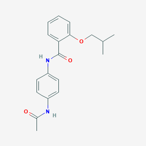 molecular formula C19H22N2O3 B240803 N-[4-(acetylamino)phenyl]-2-isobutoxybenzamide 