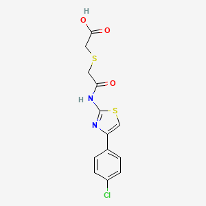 2-[(2-{[4-(4-Chlorophenyl)-1,3-thiazol-2-yl]amino}-2-oxoethyl)sulfanyl]acetic acid