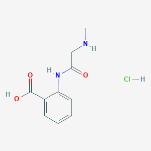 molecular formula C10H13ClN2O3 B2408036 2-[2-(Methylamino)acetamido]benzoic acid hydrochloride CAS No. 1153234-38-8