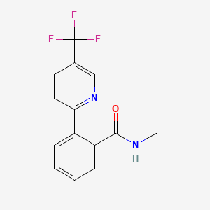 molecular formula C14H11F3N2O B2408037 N-methyl-2-[5-(trifluoromethyl)-2-pyridinyl]benzenecarboxamide CAS No. 1092345-87-3