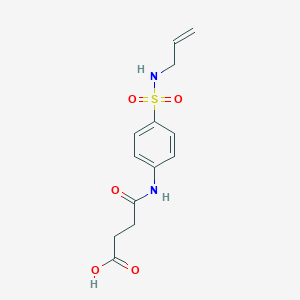 molecular formula C13H16N2O5S B240804 4-{4-[(Allylamino)sulfonyl]anilino}-4-oxobutanoic acid 