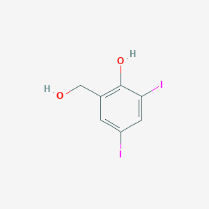 molecular formula C7H6I2O2 B2408042 2-(Hydroxymethyl)-4,6-diiodophenol CAS No. 13862-13-0
