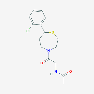 N-(2-(7-(2-chlorophenyl)-1,4-thiazepan-4-yl)-2-oxoethyl)acetamide