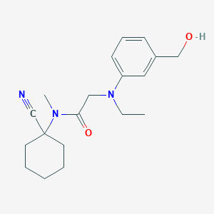 molecular formula C19H27N3O2 B2408057 N-(1-cyanocyclohexyl)-2-{ethyl[3-(hydroxymethyl)phenyl]amino}-N-methylacetamide CAS No. 1252529-90-0