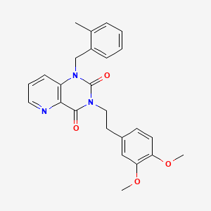 molecular formula C25H25N3O4 B2408059 3-(3,4-dimethoxyphenethyl)-1-(2-methylbenzyl)pyrido[3,2-d]pyrimidine-2,4(1H,3H)-dione CAS No. 921872-31-3