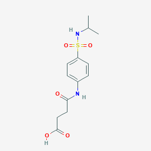 molecular formula C13H18N2O5S B240806 4-{4-[(Isopropylamino)sulfonyl]anilino}-4-oxobutanoic acid 