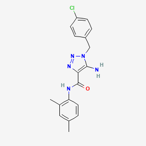 molecular formula C18H18ClN5O B2408062 5-amino-1-[(4-chlorophenyl)methyl]-N-(2,4-dimethylphenyl)triazole-4-carboxamide CAS No. 900013-62-9
