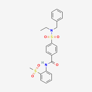 4-(N-benzyl-N-ethylsulfamoyl)-N-(2-(methylsulfonyl)phenyl)benzamide