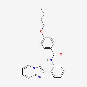 molecular formula C24H23N3O2 B2408075 4-丁氧基-N-(2-(咪唑并[1,2-a]吡啶-2-基)苯基)苯甲酰胺 CAS No. 2034327-55-2