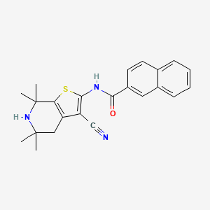 N-(3-cyano-5,5,7,7-tetramethyl-4,5,6,7-tetrahydrothieno[2,3-c]pyridin-2-yl)-2-naphthamide