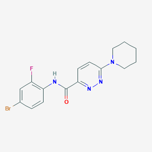 molecular formula C16H16BrFN4O B2408077 N-(4-bromo-2-fluorophenyl)-6-(piperidin-1-yl)pyridazine-3-carboxamide CAS No. 1396880-16-2