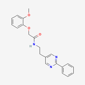 2-(2-methoxyphenoxy)-N-(2-(2-phenylpyrimidin-5-yl)ethyl)acetamide