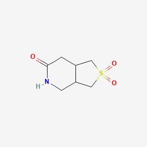 molecular formula C7H11NO3S B2408086 2,2-Dioxo-3,3a,4,5,7,7a-hexahydro-1H-thieno[3,4-c]pyridin-6-one CAS No. 2375261-87-1