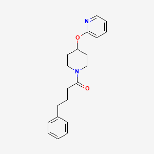 molecular formula C20H24N2O2 B2408093 4-苯基-1-(4-(吡啶-2-基氧代)哌啶-1-基)丁-1-酮 CAS No. 1421456-33-8