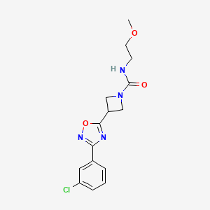 3-(3-(3-chlorophenyl)-1,2,4-oxadiazol-5-yl)-N-(2-methoxyethyl)azetidine-1-carboxamide