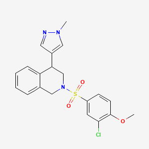 2-((3-chloro-4-methoxyphenyl)sulfonyl)-4-(1-methyl-1H-pyrazol-4-yl)-1,2,3,4-tetrahydroisoquinoline