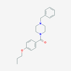 molecular formula C21H26N2O2 B240810 1-Benzyl-4-(4-propoxybenzoyl)piperazine 