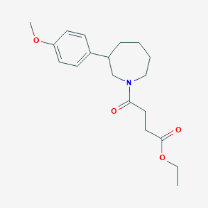 molecular formula C19H27NO4 B2408100 Ethyl 4-(3-(4-methoxyphenyl)azepan-1-yl)-4-oxobutanoate CAS No. 1797093-49-2