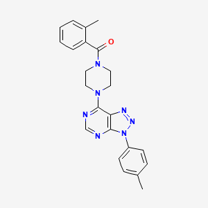 molecular formula C23H23N7O B2408107 邻甲苯基(4-(3-(对甲苯基)-3H-[1,2,3]三唑并[4,5-d]嘧啶-7-基)哌嗪-1-基)甲苯酮 CAS No. 920263-08-7