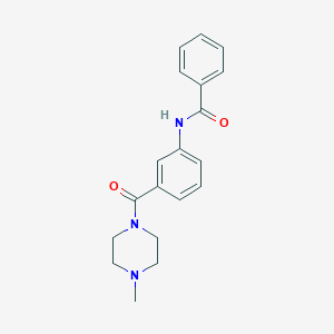 molecular formula C19H21N3O2 B240811 N-{3-[(4-methyl-1-piperazinyl)carbonyl]phenyl}benzamide 