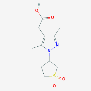 molecular formula C11H16N2O4S B2408116 [1-(1,1-dioxidotetrahydro-3-thienyl)-3,5-dimethyl-1H-pyrazol-4-yl]acetic acid CAS No. 926235-14-5