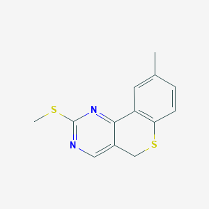 molecular formula C13H12N2S2 B2408119 methyl 9-methyl-5H-thiochromeno[4,3-d]pyrimidin-2-yl sulfide CAS No. 478246-76-3