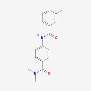 molecular formula C17H18N2O2 B240812 N-{4-[(dimethylamino)carbonyl]phenyl}-3-methylbenzamide 