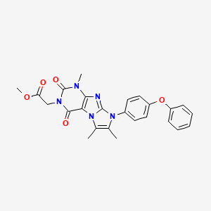 methyl 2-(1,6,7-trimethyl-2,4-dioxo-8-(4-phenoxyphenyl)-1H-imidazo[2,1-f]purin-3(2H,4H,8H)-yl)acetate