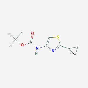 molecular formula C11H16N2O2S B2408124 tert-Butyl (2-cyclopropylthiazol-4-yl)carbamate CAS No. 1823503-36-1