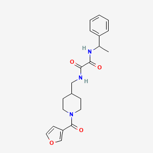 N1-((1-(furan-3-carbonyl)piperidin-4-yl)methyl)-N2-(1-phenylethyl)oxalamide