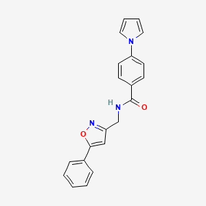 N-((5-phenylisoxazol-3-yl)methyl)-4-(1H-pyrrol-1-yl)benzamide