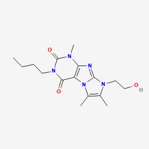 3-butyl-8-(2-hydroxyethyl)-1,6,7-trimethyl-1H-imidazo[2,1-f]purine-2,4(3H,8H)-dione