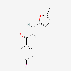 molecular formula C14H11FO2 B2408132 (E)-1-(4-氟苯基)-3-(5-甲基呋喃-2-基)丙-2-烯-1-酮 CAS No. 77869-21-7