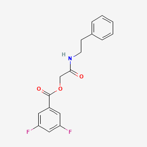 molecular formula C17H15F2NO3 B2408137 2-氧代-2-(苯乙氨基)乙基 3,5-二氟苯甲酸酯 CAS No. 1794844-72-6