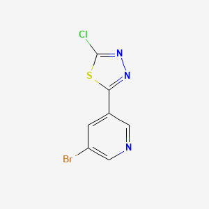 molecular formula C7H3BrClN3S B2408138 2-(5-Bromopyridin-3-yl)-5-chloro-1,3,4-thiadiazole CAS No. 1339361-14-6