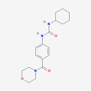 molecular formula C18H25N3O3 B240814 N-cyclohexyl-N'-[4-(4-morpholinylcarbonyl)phenyl]urea 