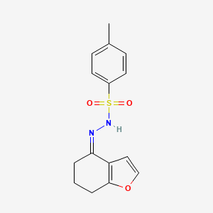 molecular formula C15H16N2O3S B2408142 N-[(Z)-6,7-二氢-5H-1-苯并呋喃-4-亚氨基]-4-甲基苯磺酰胺 CAS No. 338415-00-2