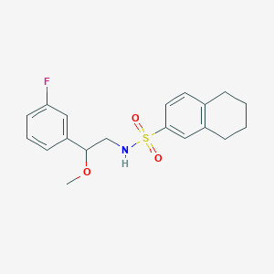 molecular formula C19H22FNO3S B2408146 N-(2-(3-fluorophenyl)-2-methoxyethyl)-5,6,7,8-tetrahydronaphthalene-2-sulfonamide CAS No. 1797183-36-8