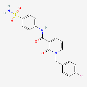 molecular formula C19H16FN3O4S B2408148 1-(4-氟苄基)-2-氧代-N-(4-磺酰胺基苯基)-1,2-二氢吡啶-3-甲酰胺 CAS No. 899947-67-2