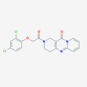 molecular formula C19H15Cl2N3O3 B2408154 2-(2-(2,4-dichlorophenoxy)acetyl)-3,4-dihydro-1H-dipyrido[1,2-a:4',3'-d]pyrimidin-11(2H)-one CAS No. 1904309-75-6
