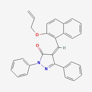 molecular formula C29H22N2O2 B2408159 (4Z)-2,5-diphenyl-4-[(2-prop-2-enoxynaphthalen-1-yl)methylidene]pyrazol-3-one CAS No. 321432-15-9