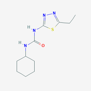 molecular formula C11H18N4OS B240816 1-Cyclohexyl-3-(5-ethyl-1,3,4-thiadiazol-2-yl)urea 