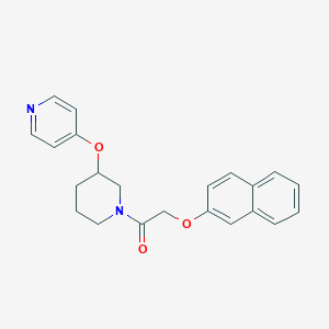 2-(Naphthalen-2-yloxy)-1-(3-(pyridin-4-yloxy)piperidin-1-yl)ethanone