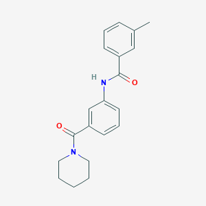 molecular formula C20H22N2O2 B240817 3-methyl-N-[3-(1-piperidinylcarbonyl)phenyl]benzamide 
