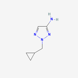 molecular formula C6H10N4 B2408171 2-(Cyclopropylmethyl)triazol-4-amine CAS No. 2137564-30-6
