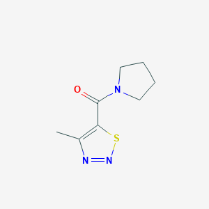 molecular formula C8H11N3OS B2408172 (4-Methylthiadiazol-5-yl)-pyrrolidin-1-ylmethanone CAS No. 69636-37-9