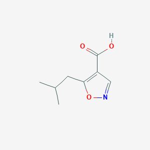 molecular formula C8H11NO3 B2408180 5-(2-Methylpropyl)-1,2-Oxazol-4-carbonsäure CAS No. 1782186-48-4